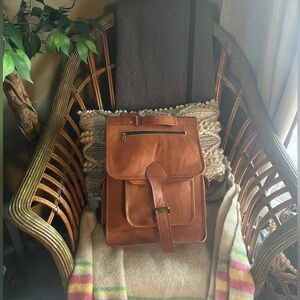 Vintage Morrocan Leather Backpack